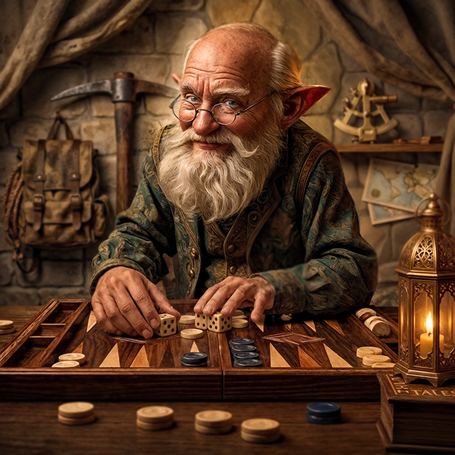 Master Hardwood Backgammon